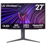 LG Ultragear OLED Gaming Monitor 27GS93QE, 27 Inch, 1440p, 240Hz, 0.03ms, OLED Display, HDR 10, NVIDIA G-Sync Compatible & AMD FreeSync, Smart Energy Saving, DisplayPort, HDMI