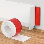 Fixmend Flexible Wall Base Baseboard Molding Trim, 4 Inch(W) x 20 Feet(L) Self-Adhesive Vinyl, Peel and Stick Cove Base, Rubber Wall Base Moulding Trim (White)