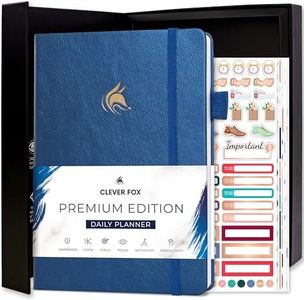 Clever Fox Planner Daily Premium – Undated Daily Planner with Hourly Schedule, Personal Organizer, Productivity Journal, 6 Months (Mystic Blue)