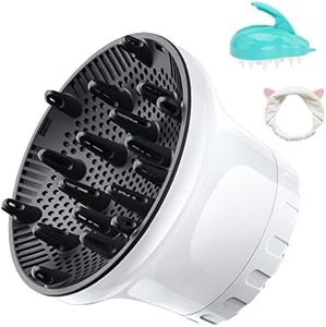 Universal Hair Diffuser Hair Dryer Diffuser Attachment For Curly Wave Thick and Nature Hair Profession Blow Dryer Diffuser Attachment Use Honeycomb Element Adjustable to 1.4-2.6 inch for Dryer Nozzle