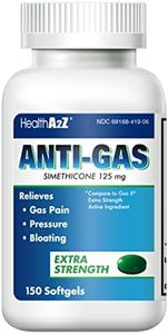 HealthA2Z Gas Relief Simethicone 125mg Softgel Extra Strength 150 Count