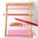 vismiles Wooden Loom Kit Hand-Knitted Machine DIY Weaving Children Safety