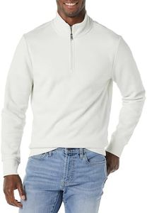 Amazon Essentials Men's Long-Sleeve Quarter-Zip Fleece Sweatshirt, Light Grey, Large