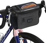 CALLCASE Bike Handlebar Bag Bicycle Front Bag Shoulder Bag Storage Bag with Shoulder Strap for Road Mountain Bike Cycling Travel -Black