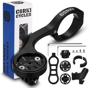 corki Cycles Garmin Edge Out Front Mount, Bike Handlebar Mount for Garmin Bike Computer 130 520 530 830 1030 & Sports Action Camera and Bike Lights