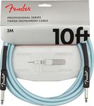 Fender Professional Series Tweed Instrument Cable, 10', Daphne Blue