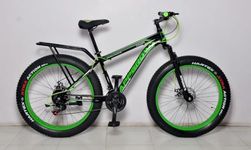 Appgrow Fat Bike 26 * 4.00 with Integrated Strong Heavy Carrier with 21 Speed Shi-Mano Mano Gear with Dual disc Brakes with Front Suspension Fork for Age Group 12+