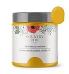 Country Chic Paint Chalk Style All-in-One Paint for Furniture, Home Decor, Cabinets, Crafts, Eco-Friendly, Minimal Surface Prep, Multi-Surface Matte Paint Fresh Mustard [Mustard Yellow] Pint (16 oz)/475 ml (Pack of 1)