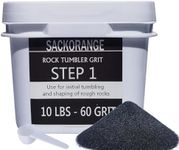 10 lbs Step 1 Rock Tumbler Grit -COARSE 60 Silicon Carbide Grit, Tumbler Media Grit,Rock Polishing Grit Media, Works with Any Rock Tumbler, Rock Polisher, Stone Polisher, 10 Pounds