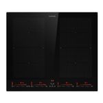 Klarstein Ceramic Hob Cooktops, 4 Zone Electric Cooker Hob, Energy Efficient Induction Cooktop w/Combinable Zones, 7200W Table Top Electric Hob, Touch Control, Slide Design, Ceramic Hobs Electric