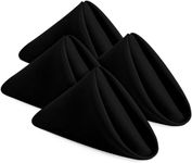 Utopia Home Cloth Napkins [24 Pack, Black] 17 x 17 Inches, 100% Polyester Dinner Napkins with Hemmed Edges, Washable Napkins Ideal for Parties, Weddings and Dinners