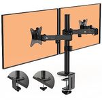 ARTIKEL Double Monitor Desk Mount | Adjustable Heavy Duty Monitor Arms | VESA Mount with C Clamp & Grommet Mounting Base | Computer Monitor Stand for Screen up to 32 inch | Table Mounted | Black