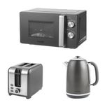 Salter COMBO-8840 Cosmos Kettle, Toaster, Microwave Set – Matching Kitchen Countertop Set, Rapid Boil, 1.7 L, 3kW Kettle, 2-Slice Toaster, 7 Variable Browning Levels, 20L Manual Microwave, 800W