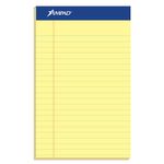 Ampad Notepads, 5 x 8 Inches, Jr. Legal Rule, Canary Yellow, Micro-Perforated, 50 Sheets, 12 Pack