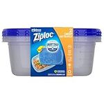 Ziploc Large Rectangle One Press Food Storage Container, 2 count per pack - 6 per case.