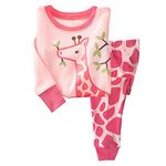 Tkiames Girls Christmas Long Sleeve Cotton Pyjamas Sets Nightwear Sleepwear Xmas Gift for Kids 1-2 years