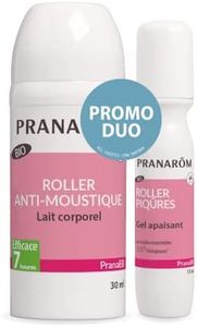 Pranarôm - Anti-moustiques Bébés aux Huiles Essentielles Bio - Pranabb Pack Duo - Roller Anti-Moustiques bébé 30 ml + Roller Après-Piqûres bébé 15 ml