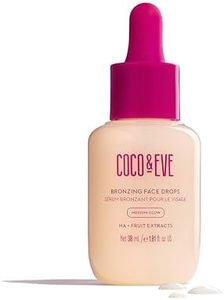 Coco & Eve Self Tanning Drops (Medium) - Customizable Gradual Face Tanner, Hydrating Bronzing Drops with Hyaluronic Acid for a Natural, Glowing Sunless Tan, Vegan, Cruelty Free | 1 Fl Oz