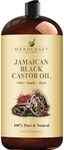 Handcraft Blends Jamaican Black Castor Oil - 28 Fl Oz - 100% Pure and Natural - Premium Grade Oil for Hair Growth, Eyelashes and Eyebrows - Carrier Oil - Hair and Body Oil