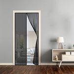 WEIZON Magnetic Screen Door Anti Mosquito Mesh Fly Curtain Insect, 160x200cm, Magnetic Fly Screen Door Keep Insects Out, Super Strong Fly Mesh, Hands Free, for Kitchen/Living Room/Bedroom (Black)