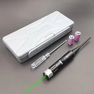 Angeebin Green Laser BoreSighter for .17 to .78 Caliber Pistols, Rifles, and Shotguns, Universal Laser Boresight Kit with Press Switch (Green-Type)