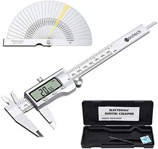 Neoteck 6 inch/150 mm Pied à Coulisse Numérique+32 Lamp Jauge d’Épaisseur 0.01mm/0.0005”/1/128” Acier Inoxydable Digital Vernier Caliper pour Longueur Largeur Profondeur Diamètre Intérieur/Extérieur