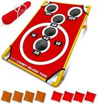 SWOOC Games - Coney Island Toss - Boardwalk Inspired Cornhole Board Set with Carrying Case & 15+ Games - Corn Hole Games for Adults - Kids Bean Bag Toss Game - Kids Cornhole Set with Bags - Yard Games