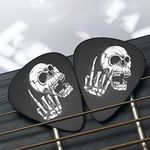 Aneyhoz Rock Skull Guitar Picks for Acoustic Guitar Beginners Medium Cool for Bass Electric Guitar Lovers Guitarists Gift 12 Pcs One Size shdu 0