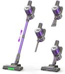 Cordless Vacuum Cleaners for Home,Self-Standing Stick Vacuum for Pet Hair | Lightweight, Anti-Tangle, Rechargeable, LED Touch Screen, 3 Suction Modes, Handheld Tools for Hardwood Floors and Carpets