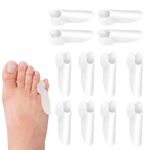 SSuirk Tailor’s Bunion Corrector Pad - 12 Pack Bunionette Straightener & Spacer for Pinky Toe Relief - Soft Silicone Cushion Protector, Pain Relief Splint & Shield for Bunion and Tailor’s Bunion