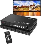 MT-VIKI 4K@30Hz Video Wall Controller 2X2, TV Wall Controller Support Resolution UP to 4K@30Hz for 2X2 Mode, 8K@30Hz for 1X4 Mode, 180° Degree Rotate (2 Input 4 Output)