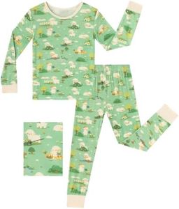 GUISBY Baby Rayon of Bmamoo Printed Pajamas Set Long Sleeve 2 Piece 3-4T