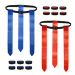 Flag Football Belts, 14 Player Adjustable Flag Football Set with 42 Flags for Adults Kids Youth Indoor Outdoor Sport Training Games Competition Equipment