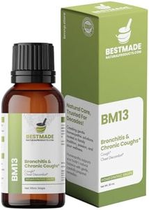 Bestmade Natural Products Cough Relief BM13 - Homeopathic Remedy for Acute & Chronic Cough, Whooping Cough, Chest Discomfort, Non-Drowsy, Safe for All Ages, 30mL Drops