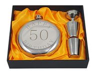 Happy 50th Birthday Flask Gift Set