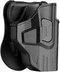 M&P Shield Holsters, OWB Holster for S&W M&P Shield 9mm/.40 3.1" / MP Shield M2.0 - Index Finger Released | Adjustable Cant | Autolock | Outside Waistband | Matte Finish -Right Handed Black