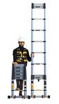 Tallest Aluminum Telescoping Ladder 26ft / 24Ft / 20 Foot,Heavy Duty Telescopic Extension Ladder Multipurpose Engineering Extendable Climb Ladder for Outdoor Working Roof (Size : 26FT/8M)
