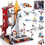 VINTOP Space Shuttle Toys, Explore the Universe Model with Rocket and Launcher Building Block - 855 Pieces STEM Building Blocks Kit for Kids & Adults, for Space Fans, unsex children