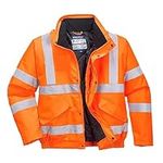 Portwest RT32 Waterproof Reflective Hi-Vis Winter Bomber Jacket Orange, Large