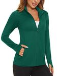 MAGCOMSEN Womens Long Sleeve Shirt for Women Lightweight UPF 50+ Sun Protection Shirts Workout Running Hiking Shirts Emerald Green,M