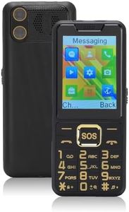 Generic 4G Seniors Phone, 2.6in Big Buttons Unlocked Senior Cell Phone with Double Flashlight, Family Number Shortcut, SOS Key, Big Speaker, Double SIM Double Standby for Seniors (Black)