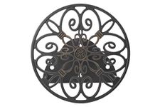 Liberty Garden Products 670 Decorative Anti-Rust Cast Aluminum Wall-Mounted Garden Hose Butler/Hanger with 125-Foot Capacity, Antique Patina Finish