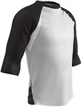 CHAMPRO Youth Three-Quarter Raglan Sleeve Lightweight Polyester Baseball Shirt with Mesh Side Inserts