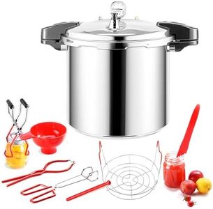 KILOGORGE 24 qt Pressure Canner with Gauge[14.5 PSI],with Canning Supplies 7 pc set,large pressure cooker for canning, its a great helper for both households and businesses used to make canned food