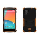 Beyond Cell CNE23680 Tri-Shield Durable Hybrid Hard Shell and Silicone Gel Case for LG Nexus 5, Retail Packaging, Black/Brown