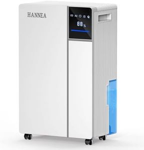 HANNEA® Dehumidifier for Spaces within 500 Sq. ft Dehumidification Capacity of 12L/Day Intelligent Humidity Control Effectively Inhibits Mold Growth Home Dehumidifier with 24Hour Timer & Drainage Pipe
