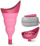 TRIPTIPS Pee Conch Foldable Female Urinal Device Portable Urinal for Women She Pee Cup for Women, Pee Funnel for Women Travel Stand to Pee Womens Urinal Funnel with Tube Case(B-Pink)