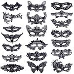 Lace Mask Masquerade Masks Women Sexy Venetian Eyemask for Halloween Carnival Party Costume Ball 20 Pack