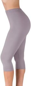 SATINA High Waisted Leggings for Women | Full Length | 1 Inch Waistband (Plus Size, Gray)