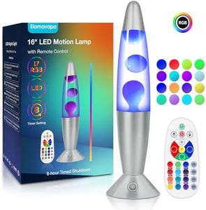 17 Colors Changing Liquid Motion Lamp with Remote: 16 Inch LED Night Light for Kids Adults - Relaxing Table lamp for Bedroom Office - Glitter Mood Lighting for Home Decor Christmas Decorations Indoor